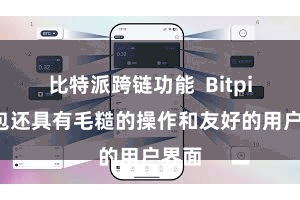 比特派跨链功能 Bitpie钱包还具有毛糙的操作和友好的用户界面